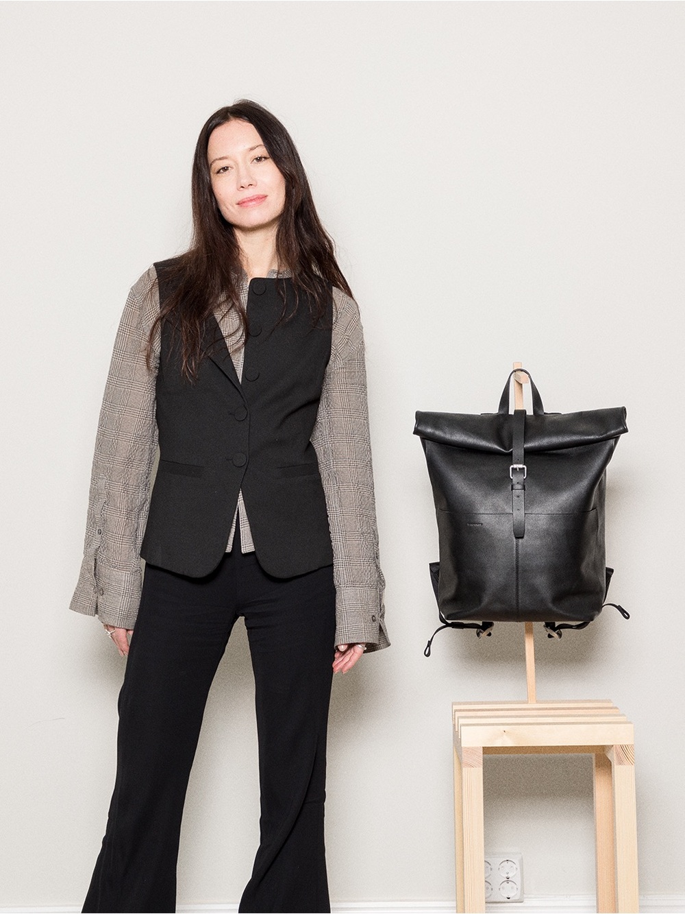 Sandqvist Rolltop LEATHER Backpack Antonia 14"
(Jul 026)